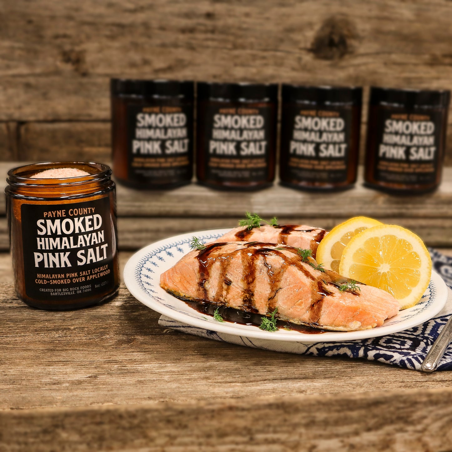 Smoked Himalayan Pink Salt 1/2lb Jar