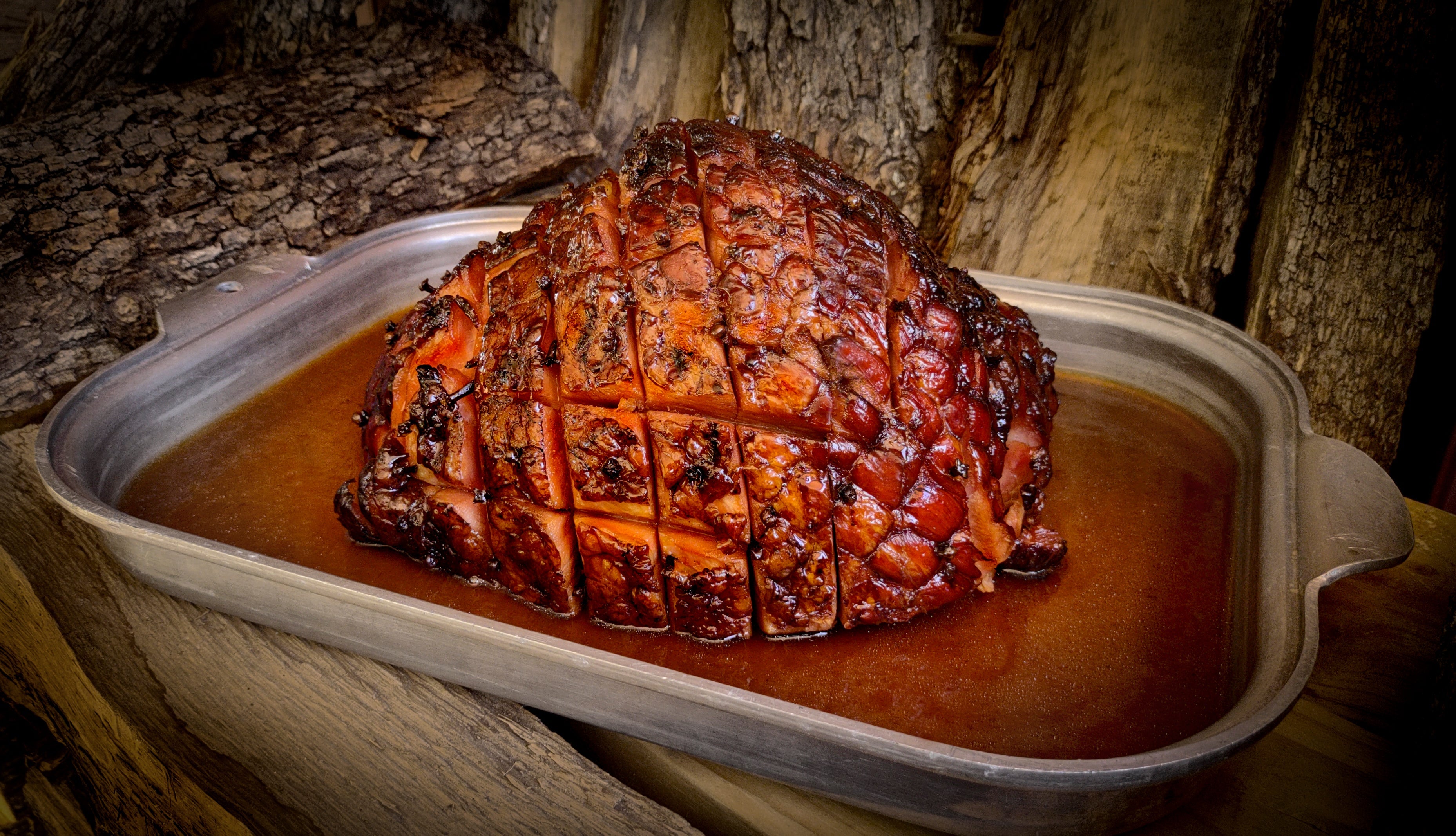 Smoked Ham on a Weber Smokey Mountain