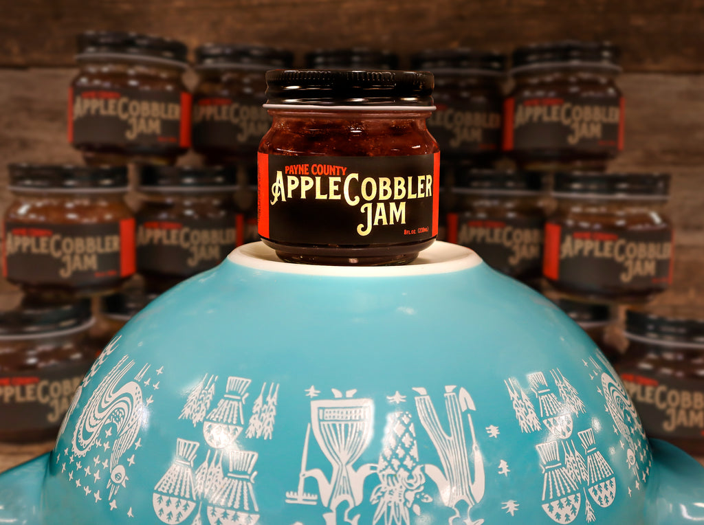 Payne County 6-Jam Bundle Gift Set with Payne County Apricot Amish Jam, Payne County Strawberry Rhubarb Amish Jam, Payne County Strawberry Jalapeno Amish Jam, Payne County Triple Berry Amish Jam, Payne County Peach Jalapeno Amish Jam and Payne County Apple Cobbler Jam - Big Rock Foods
