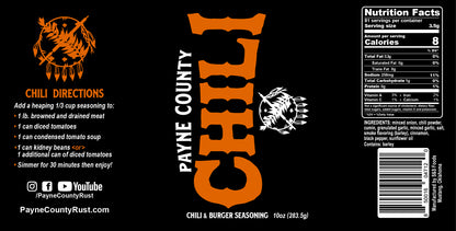 Payne County Chili Seasoning Spice - Big Rock Foods