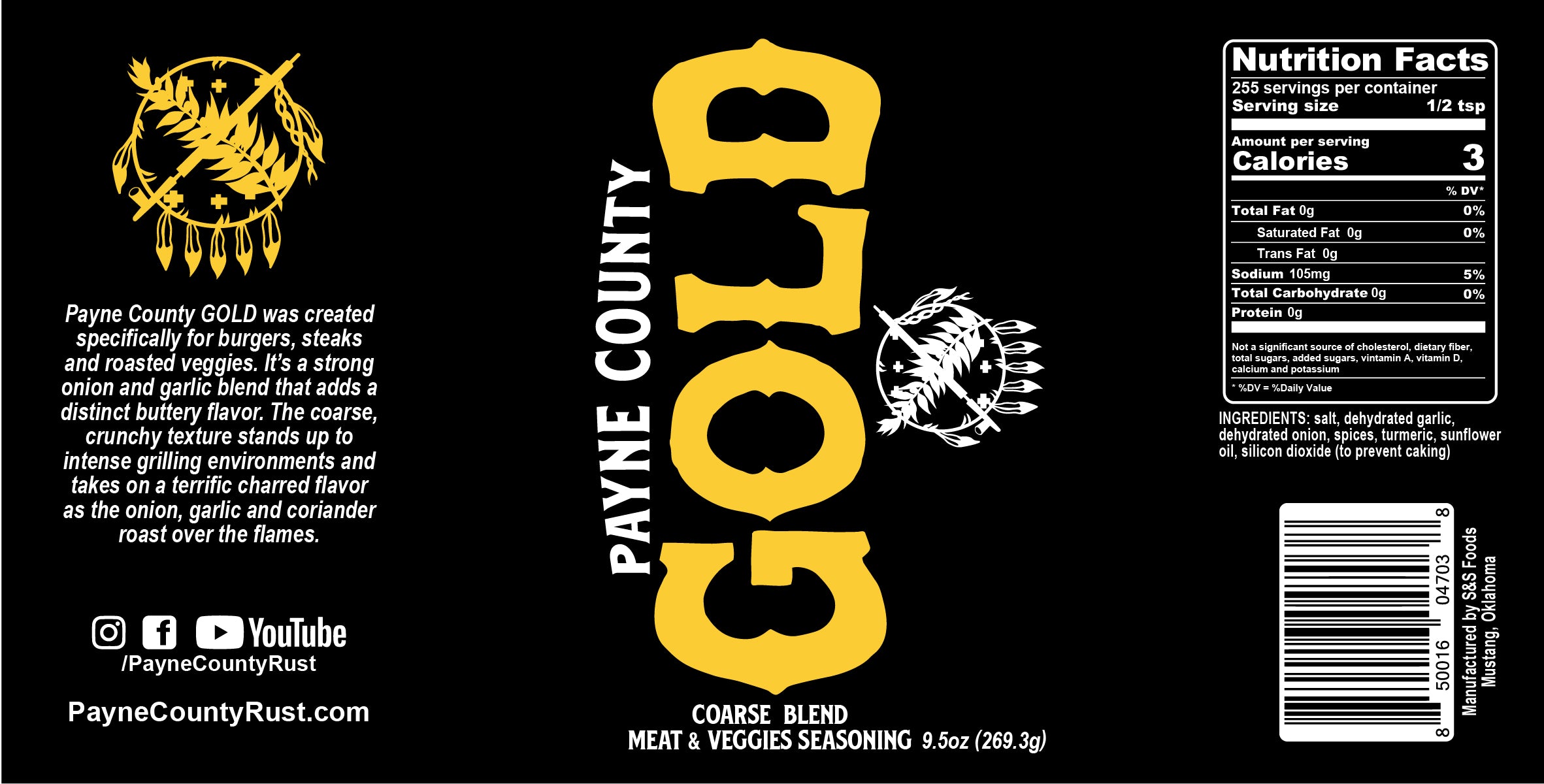 Payne County Gold Seasoning Spice - Big Rock Foods