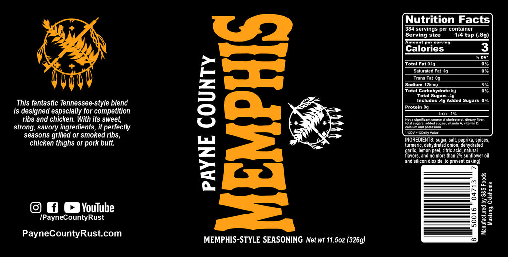Payne County Memphis Seasoning Spice - Big Rock Foods