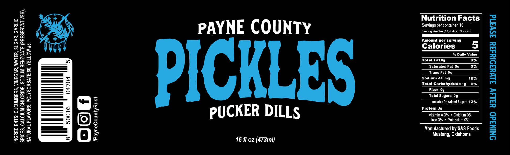 Payne County Pucker Dills Pickles - Big Rock Foods