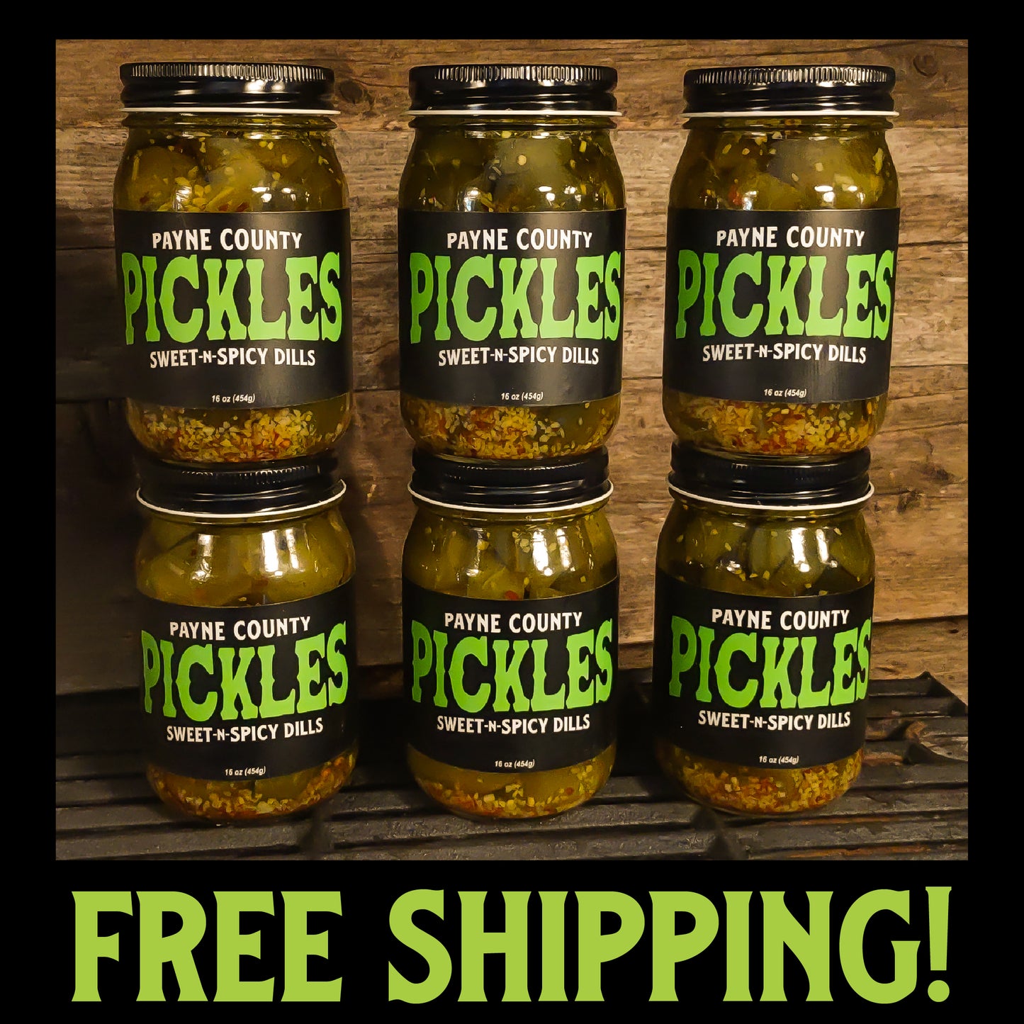 6-pack of Pickles with FREE SHIPPING!